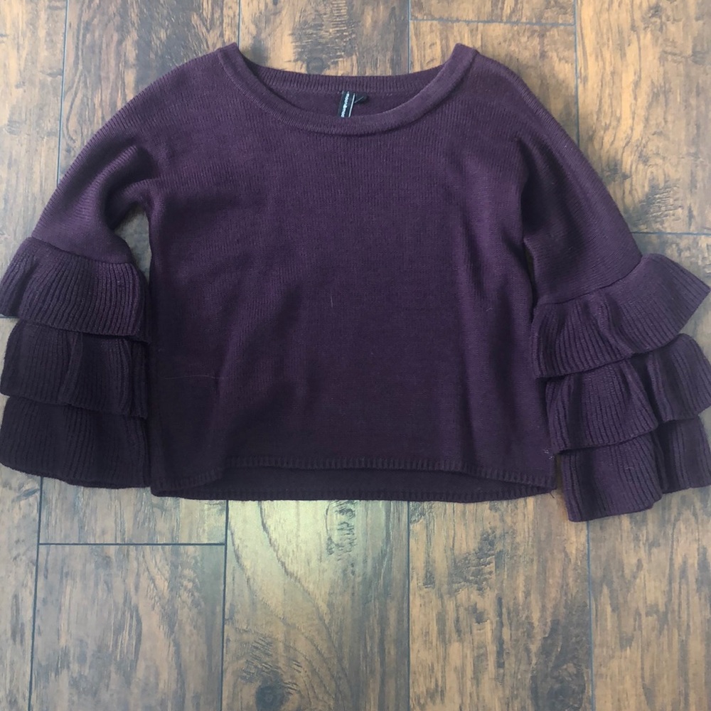 Cropped Purple Sweater
